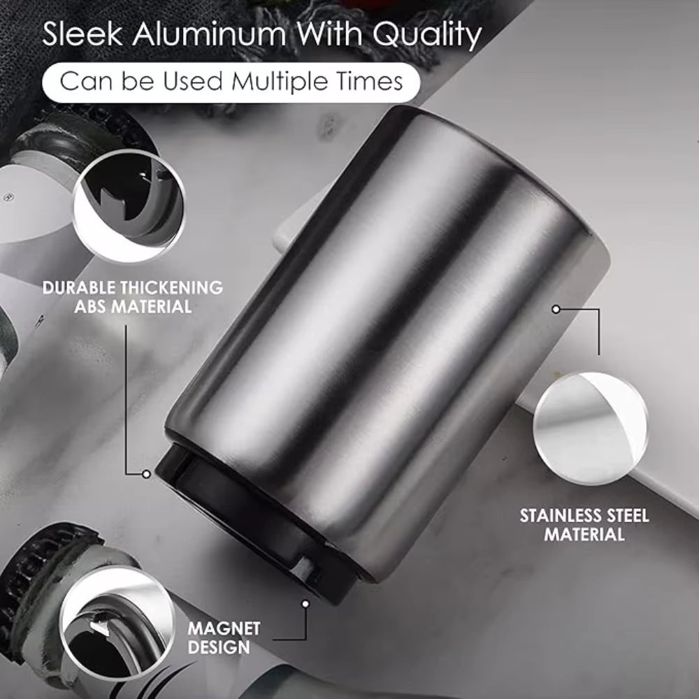 1-3Pcs Stainless Steel Beer Bottle Opener Automatic Magnet Beer Opener Stainless Steel Push down Opener Wine Kitchen Bar Tools