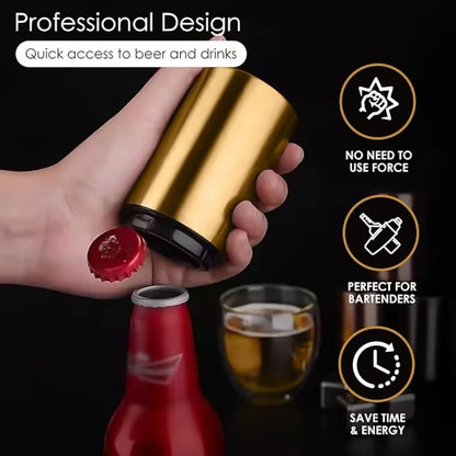 1-3Pcs Stainless Steel Beer Bottle Opener Automatic Magnet Beer Opener Stainless Steel Push down Opener Wine Kitchen Bar Tools